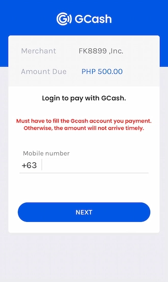 💥Step 3: Enter the mobile number registered with GCash.