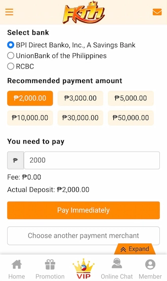 💥Step 2: Select a bank you want to pay from and enter the recommended amount.